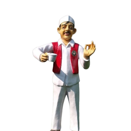 Fiber Mural Tea Man Statue