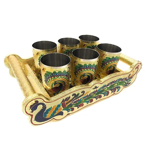 Meenakari Serving Tray Set