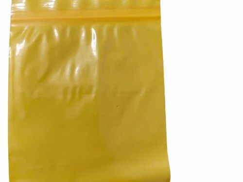 Yellow Zip Lock Packaging Bag