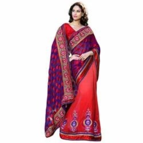 Cotton Embroidery Saree