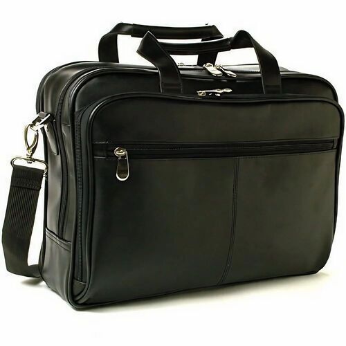 Plain Black Office Leather Bag