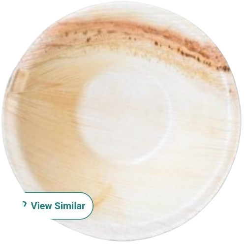 4 Inch Round Areca Leaf Bowl