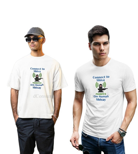 Connect To Shiva Om Namah Shivay Printed T Shirts