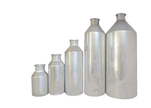 Silver Cylindrical Aluminum Bottle