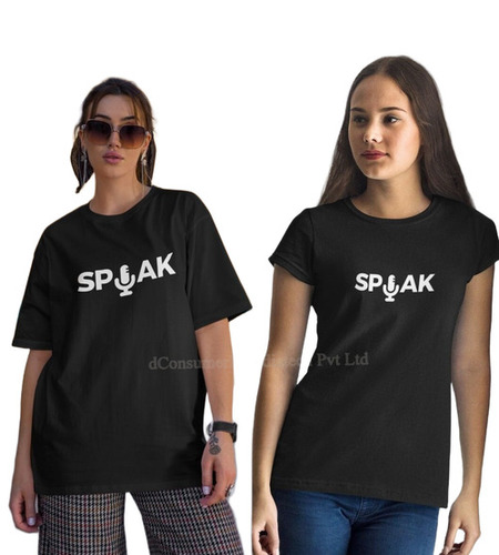 Speak Microphone Printed T Shirt