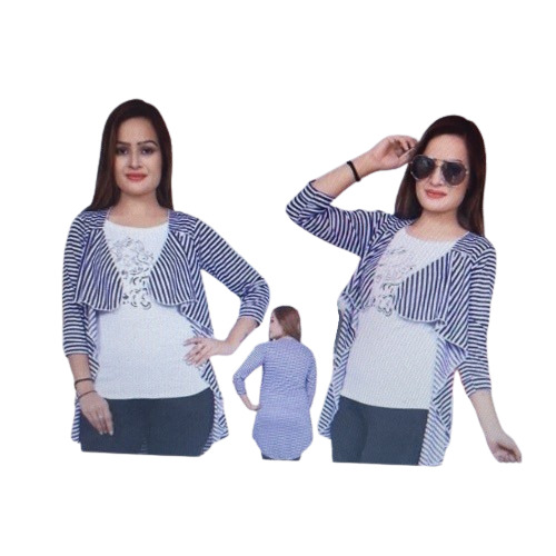 Ladies Styles Striped Shrug