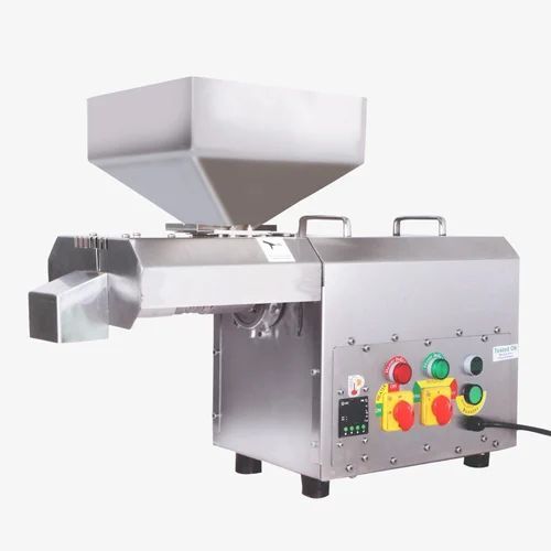 Multi Seed Oil Extraction Machine - Steel, Silver, Semi-Automatic | Durable, 1 Year Warranty, New Condition