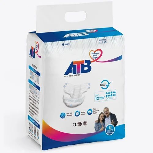 ATB Adult Medium 10 Piece Strap Diaper