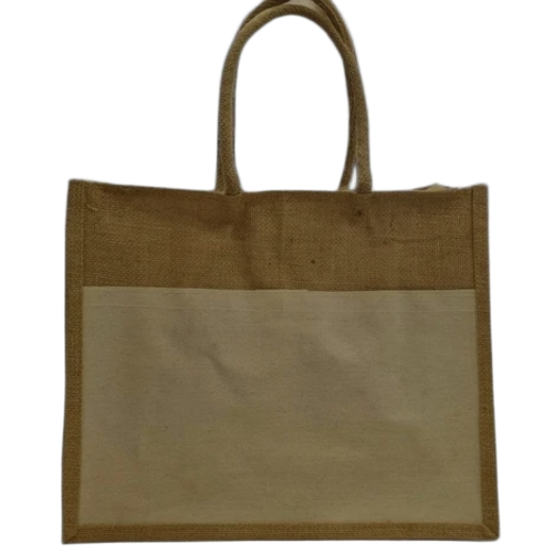 Printed Jute Bags - Jute, Beige, Lightweight | Eco Friendly, Durable, Reusable, Multipurpose, Strong Stitching