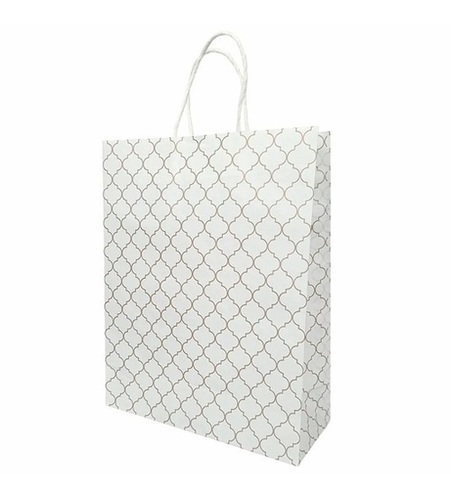 Printed Carry Bags - Color: White