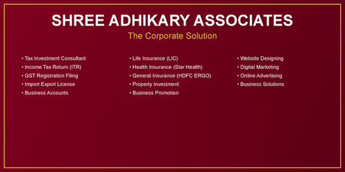 Income Tax Return Filing- Itr Filing Service By SHREE ADHIKARY ASSOCIATES