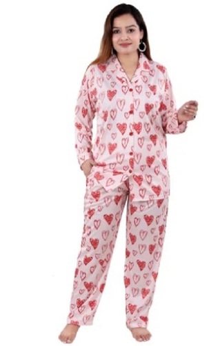 Ladies Velvet Printed Night Dress