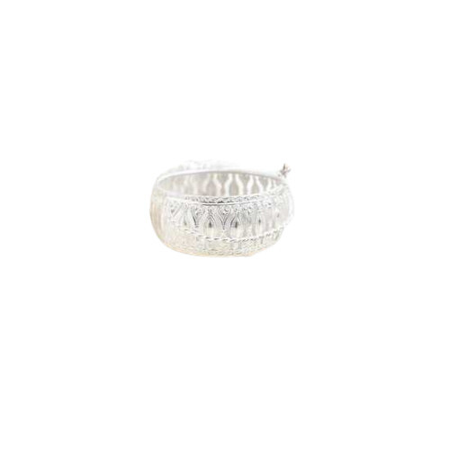 Silver Plated Decorative Storage Basket - Material: Metal