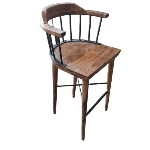 Restaurant And Cafe Iron Wooden Bar Stool Chair
