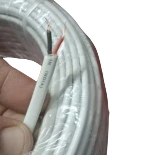 1 Sqmm X 2core Copper Wire Flat Wire - Color: White