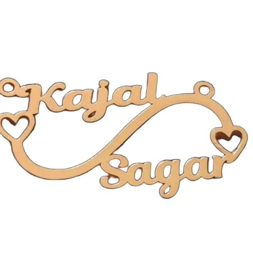 Double Name Brass Pendant