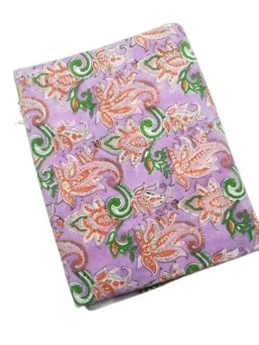 Multi Color Hand Block Cotton Printed Fabric