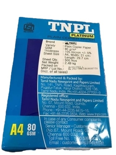 Tnpl A4 Paper - Coating Type: Uncoated