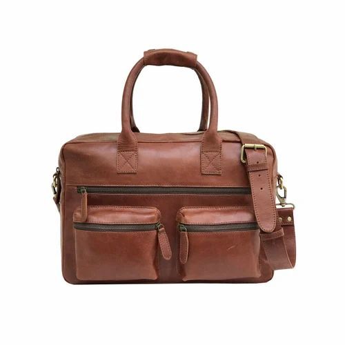 Rustic Brown Leather Laptop Bag