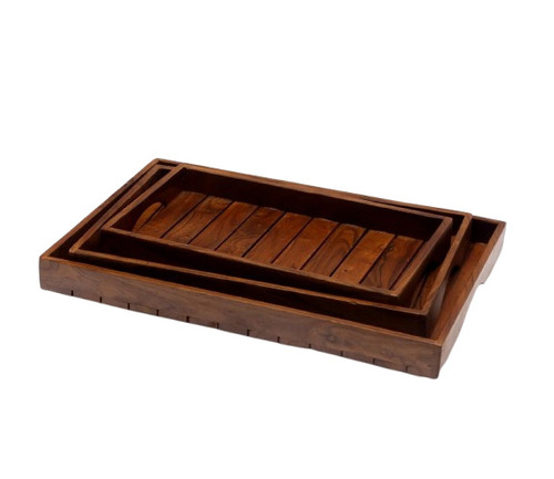 Wooden Tray Set
