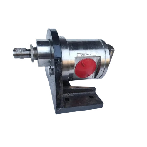 500 LPM Stainless Steel Gear Pump - 25 Meter Head, 5 HP AC Powered Motor | Durable Design, Floor Mount, Silver & Black Finish