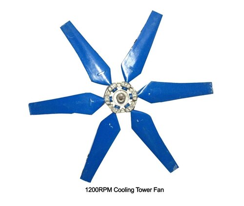 Cooling Fan Blade - Stainless Steel, Standard Size, Blue | 6 Blades, Electrical Power, 1 Year Warranty
