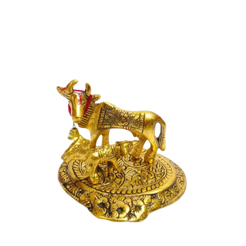 Oxides Metal Kamdhenu Cow & Calf Statue
