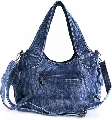 Women Denim Bags - Color: Blue
