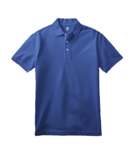 Mens Collar Neck T Shirt - Color: Blue