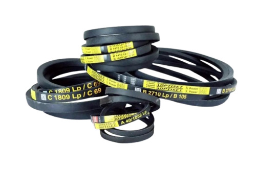 Optiset V Belt - Rubber Customized Size Black | Durable Fine Finished Solid Hardness