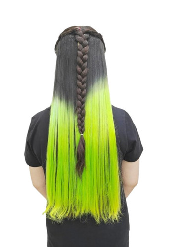 Synthetic Green Hair Extensions