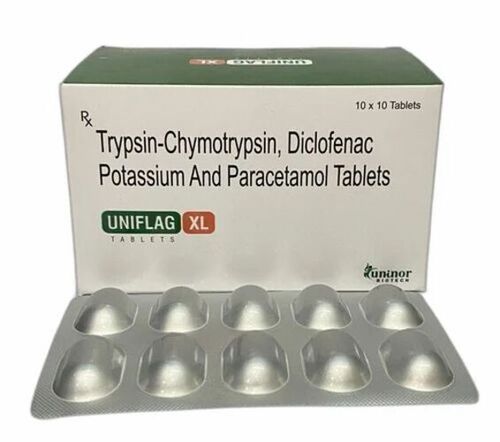 Diclofenac Potassium & Paracetamol And Trypsin Chymotrypsin Tablet - Storage Instructions: Room Temperature
