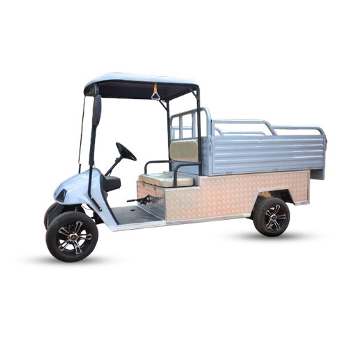 Electric Golf Cart With Cargo - Color: White