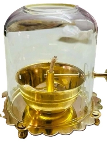 Brass Diya - Design Type: Round