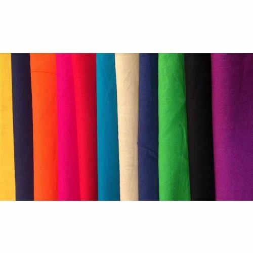 Multicolor Plain Cotton Fabric