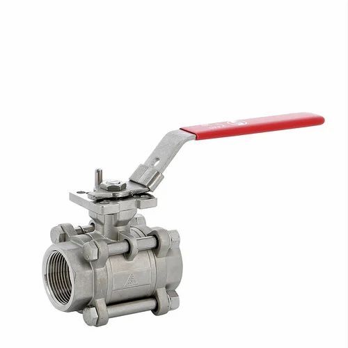 S S 3 Piece Screw End Ball Valve