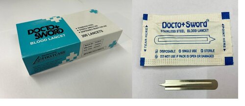 Stainless Steel Blood Lancet