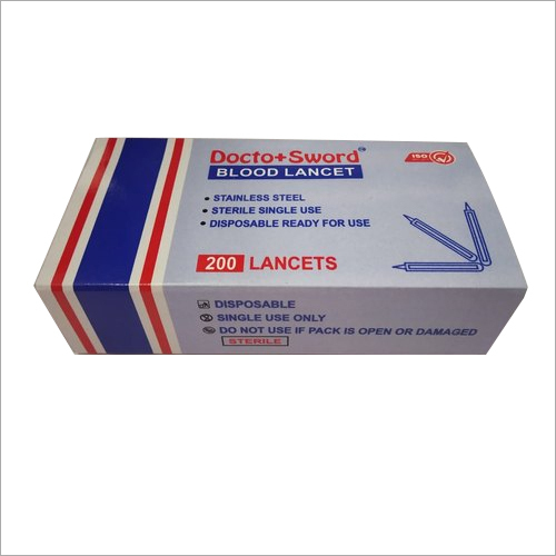Sterile Blood Lancet - Stainless Steel Standard Size Silver | Needle New Easy To Use A Grade Hospital Use