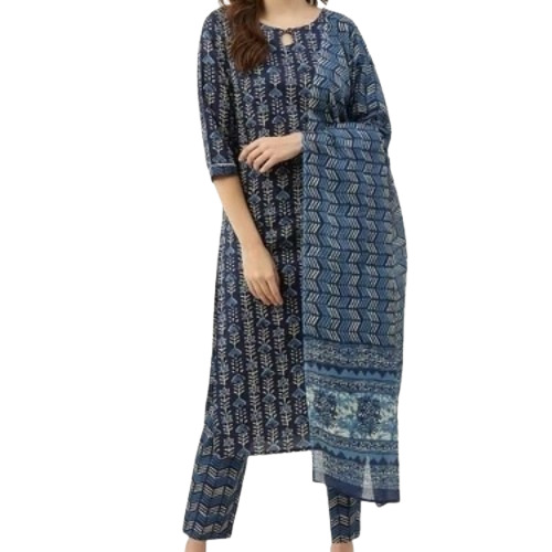Cotton Printed Kurti And Pant Set