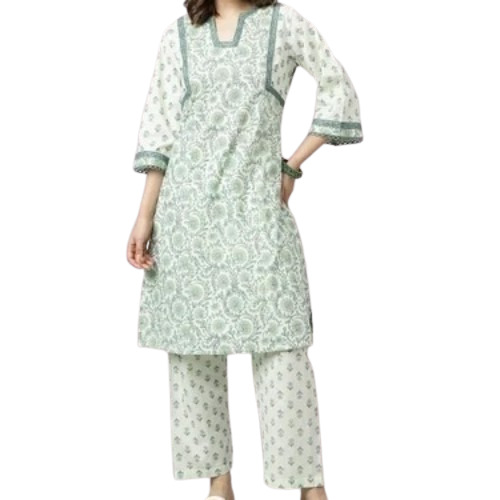 Ladies Cotton Kurti Pant Set