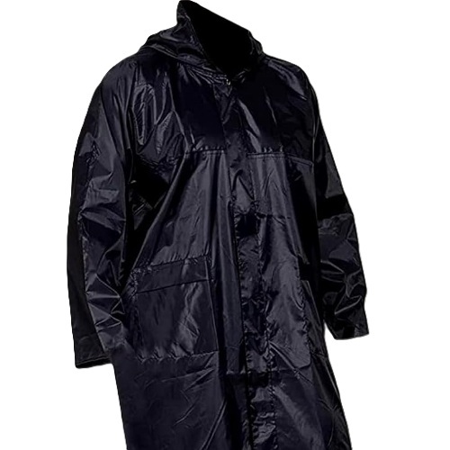 Raincoat - Water Proof, Customized Size, Black Color | Skin Friendly, Suitable for Adult Motorcycle Riding, Plain Design, Winter Season