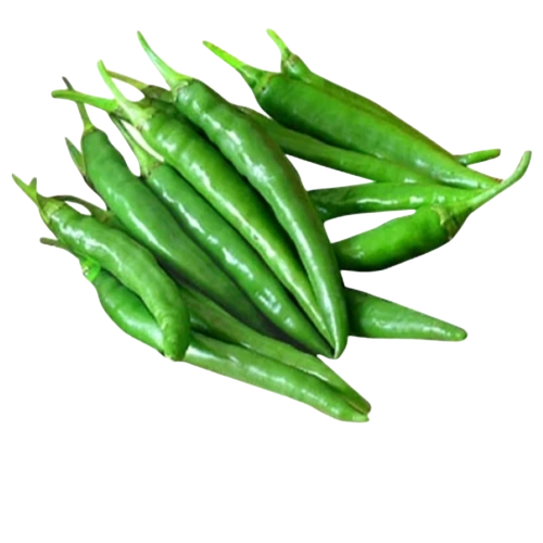 Organic Green Chilli - 50 Kilogram Bag, Medium Size | Organic Cultivation, Raw, Seasoned, 1 Month Shelf Life