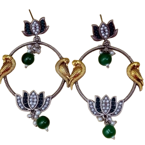 Oxidised Silver Earrings 