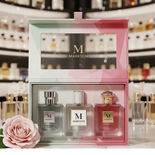 100Ml 3 Perfume Window Kit Boxes - Material: Paper