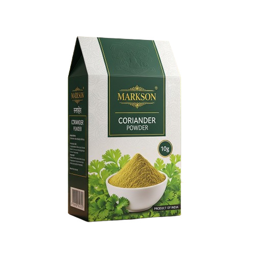 10g Gable Top Spices Boxes - Corrugated Board, 60x25x90mm, White Green, Glossy Lamination