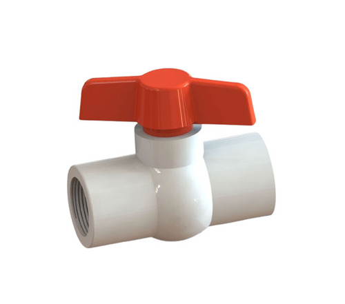 Plumbing Ball Valve - Color: White & Red