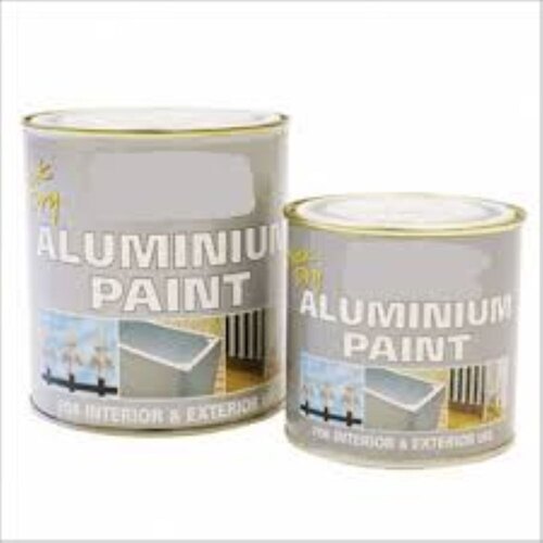 Industrial Aluminium Paint For Metal - Silver Liquid, Standard Size | Brush Application, High Gloss, A Grade, 99% Purity, 18 Months Shelf Life