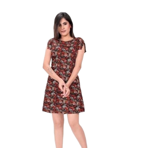 Ladies Cotton Printed One Piece Dress