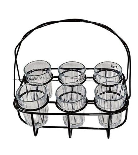 Glass Tea Cup Set, 6 Pieces