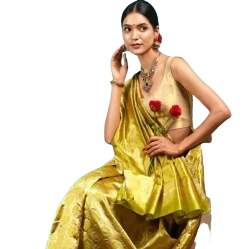 Golden Glow Banarasi Silk Saree